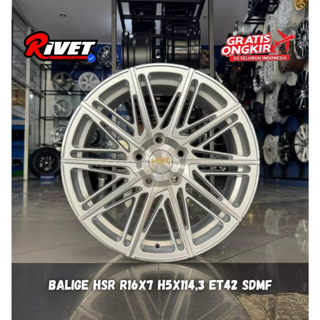 Velg Mobil HSR Balige Ring 16 Silver Toyota Camry Rush Pelek HSR Ring 16 Silver PCD 5x114.3 Toyota