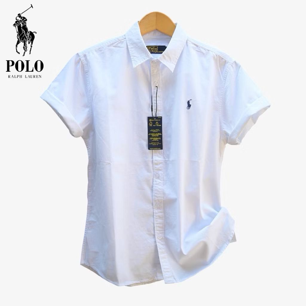promo kemeja lengan pendek putih Polo Ralph Lauren terbaru