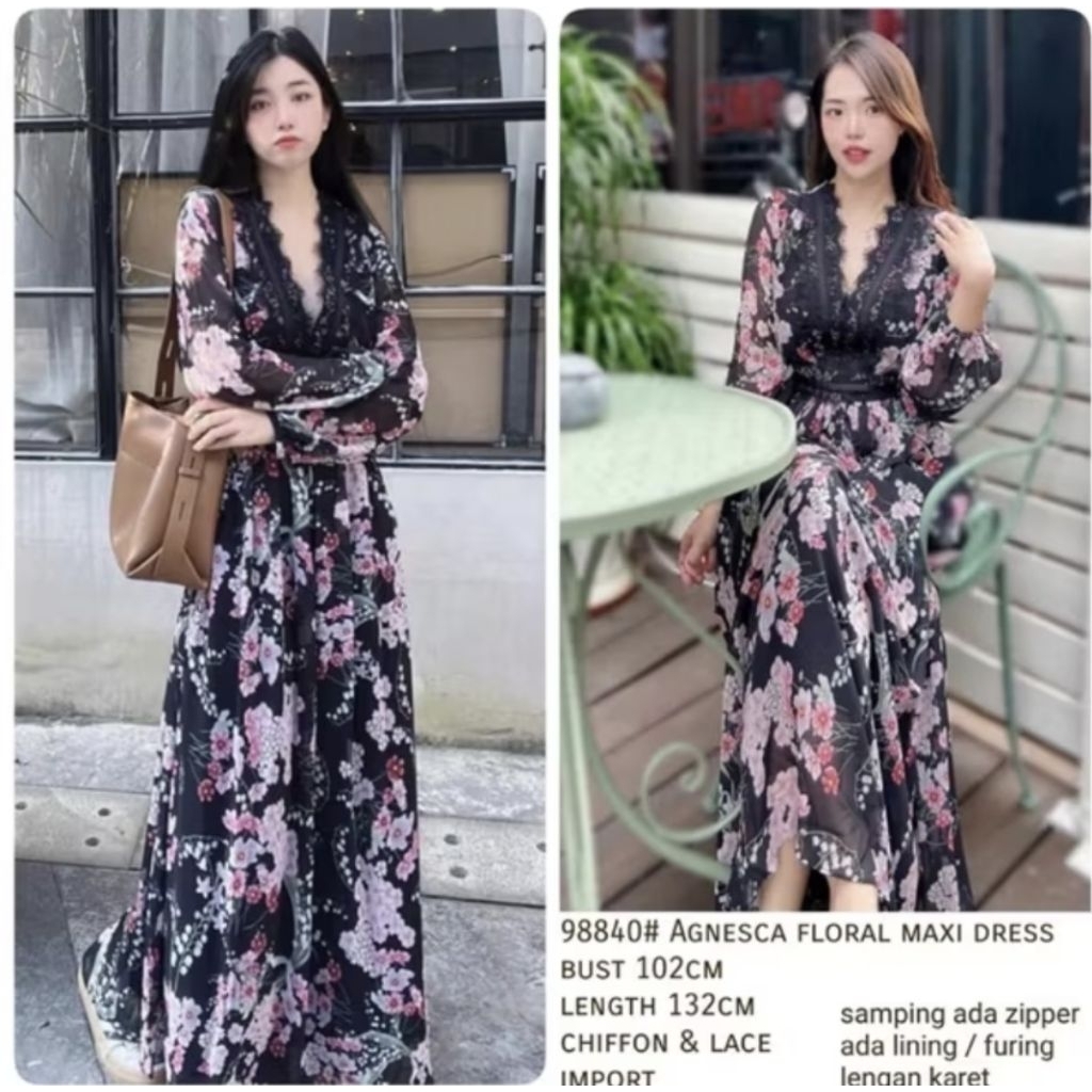 dress agnesa bunga by threeM