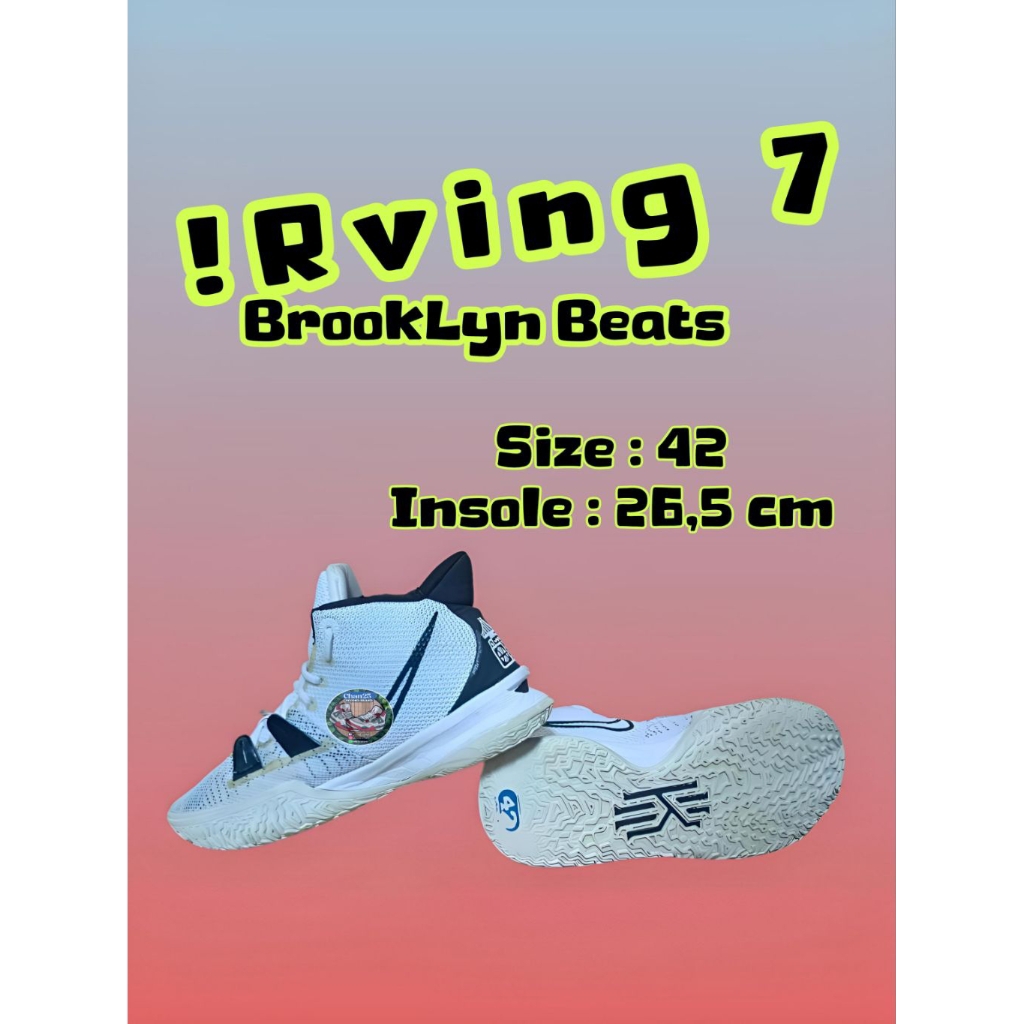 sepatu basketball/sneakers/trail run "IRVING 7 BROOKLYM BEATS" SIZE 42 INSOLE 26,5CM
