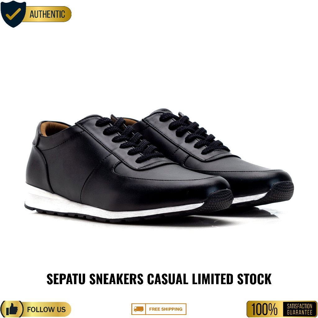 REYL MAN Sepatu Casual | Sepatu Sneakers Casual Pria Hitam Sporty - REYL MAN ALLEGRO BLACK