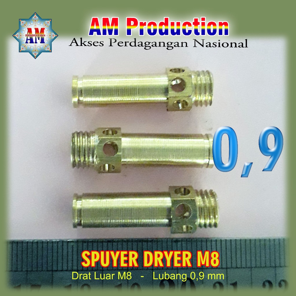 0,9 mm Spuyer Dryer Drat M8 Perlengkapan Kompor Gas Lubang 0,9 mm