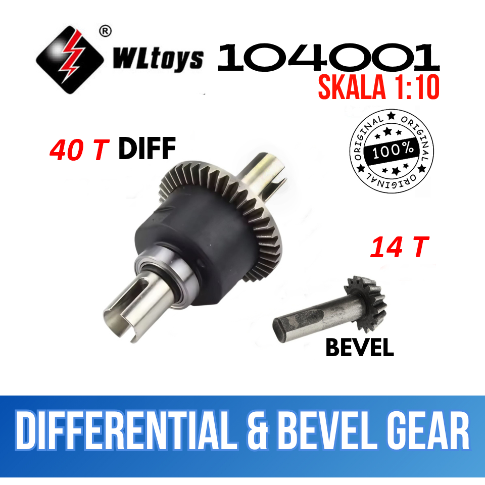 Wltoys 104001 Differential & Bevel Gear Original Part RC Car Hobby