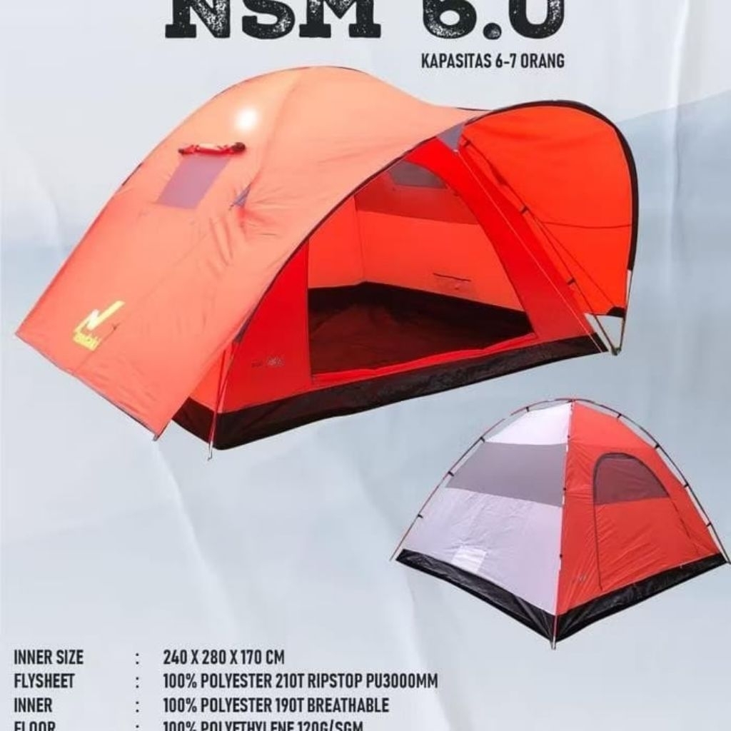 TENDAKI NSM 6. TENDAkapasitas 6 - 7 orang