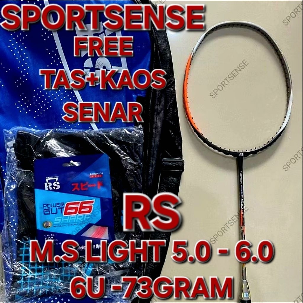 Raket Bulutangkis Badminton RS Reinforce Speed Micron Saber MicronSaber MS Light 5.0 6.0 5 6 73gr 6u