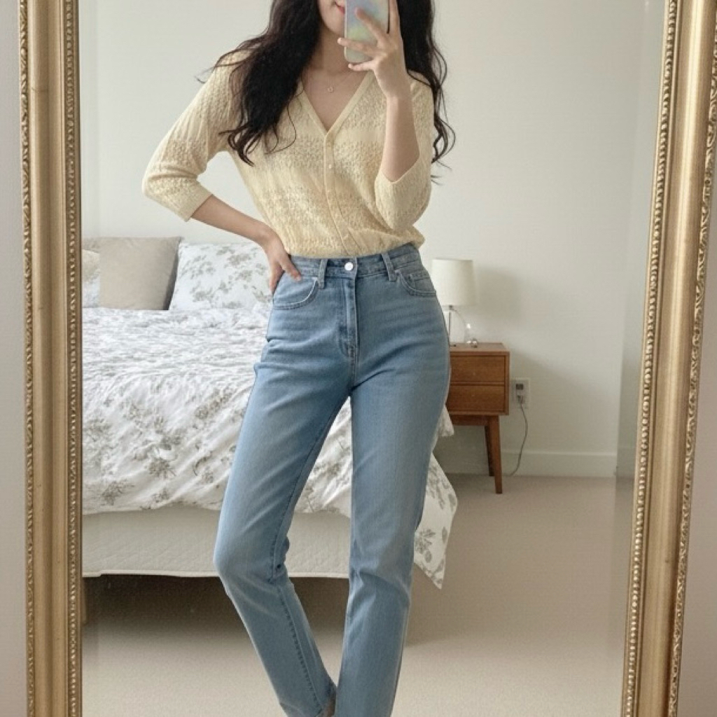 Like New PL Cardigan Rajut Import Korean Style Tipis Adem Nyaman Dengan Sentuhan Anggun untuk Gaya S