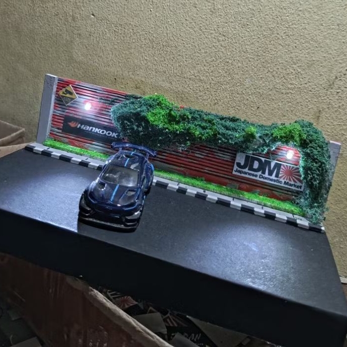 Diorama jalan trotoarDiecast Hotweels 1:64