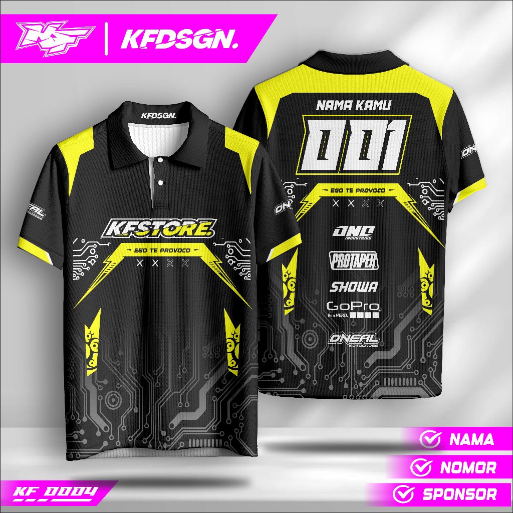 Kaos Jersey Custom Nama – Baju Racing Drag Bike Trail Supermoto | Desain Bebas