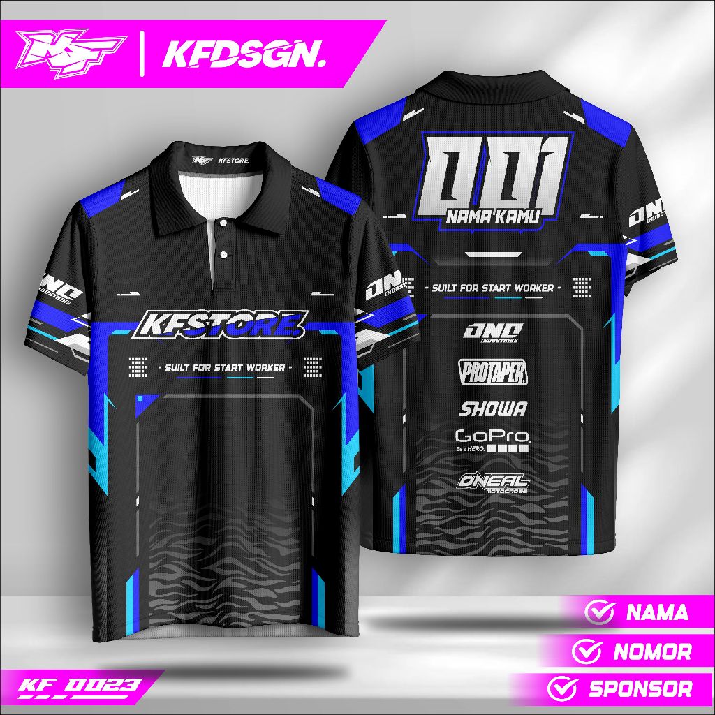 Jersey Drag Bike Custom – Bisa Nama Sendiri | Baju Balap Full Print Premium