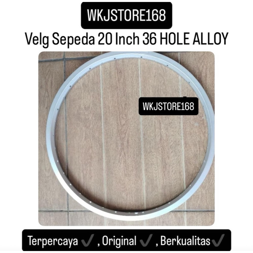 Velg Sepeda Ukuran 20 Inch 36 Hole Alloy