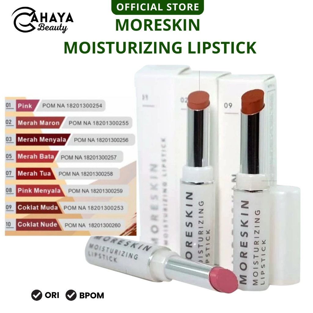 Moreskin Moisturizing Lipstik / Lipstick Moreskin Nasa / Lipstik Nasa Moreskin