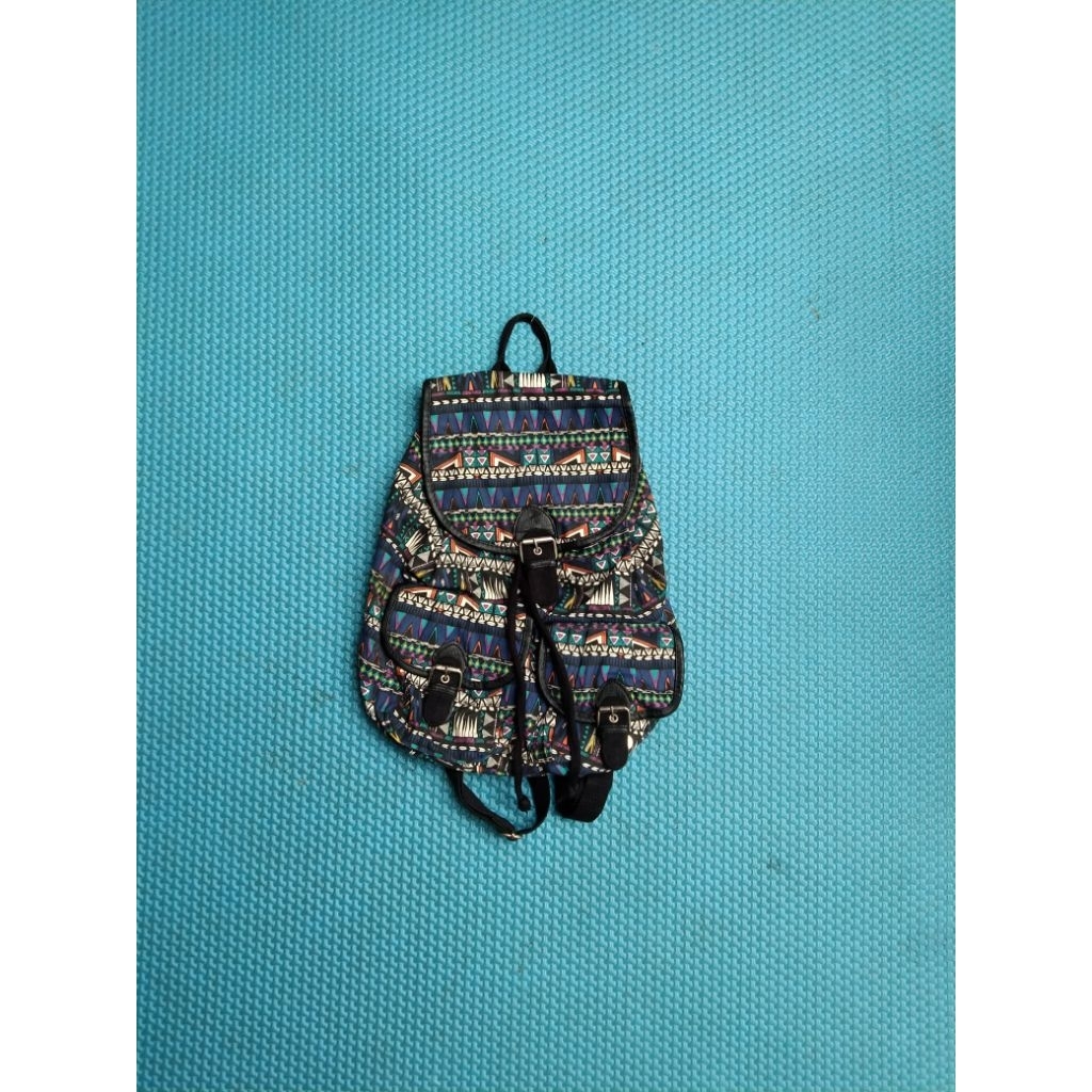 Ransel Serut/Casual/Tas Pria Wanita/Tas Sekolah Motif Navajo/Tribal Second ORI Brand H&M