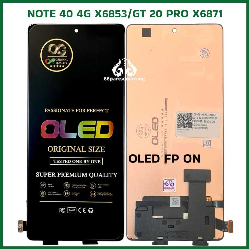 Lcd Touchscreen Infinix Note 40 4G / GT 20 PRO / Note 50 4G / Note 50 Pro 4G / Tecno Camon 40 / Tecn