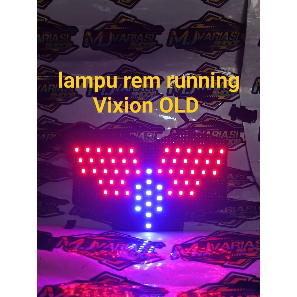 LAMPU REM VARIASI RUNNING VIXION OLD 10 MODE OTOMATIS/MANUAL PNP TINGGAL COLOK STOPLAMP RUNNING VIXI