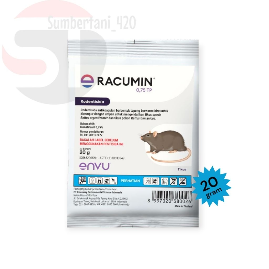 RACUMIN 0.75 TRACKING POWDER  Kemasan 20gr