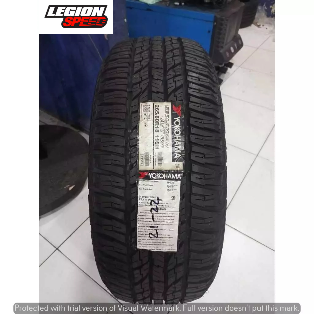 BAN YOKOHAMA UKURAN 265 60 R18 BAN FORTUNER PAJERO HILUX BAN YOKOHAMA GEOLANDAR A/T -G015 110H
