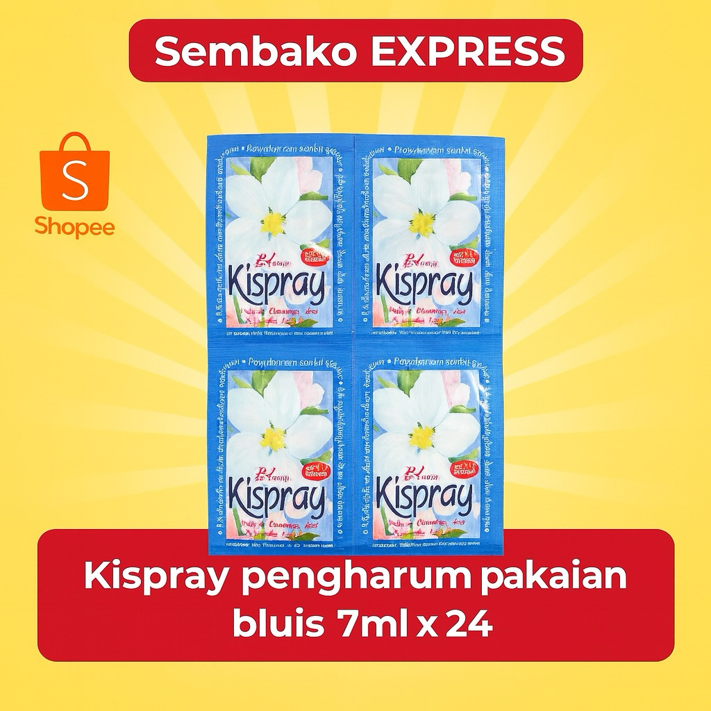 Kispray Pengharum Pakaian Bluis 7ml x 24 Sachet
