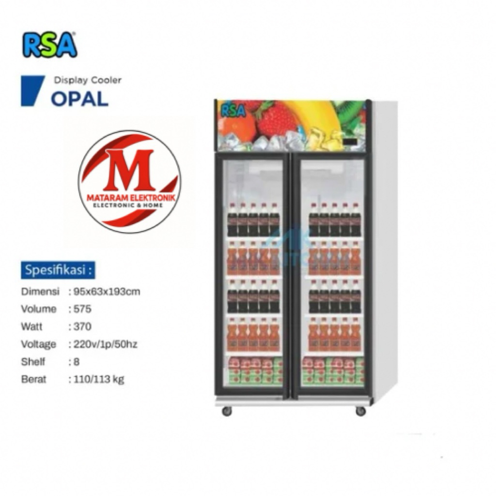 RSA SHOWCASE 2 PINTU / OPAL / DISPLAY COOLER