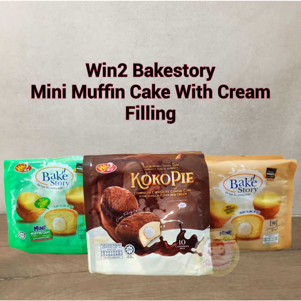 Win2 bake story mini muffin cake original, pandan ( SCP )