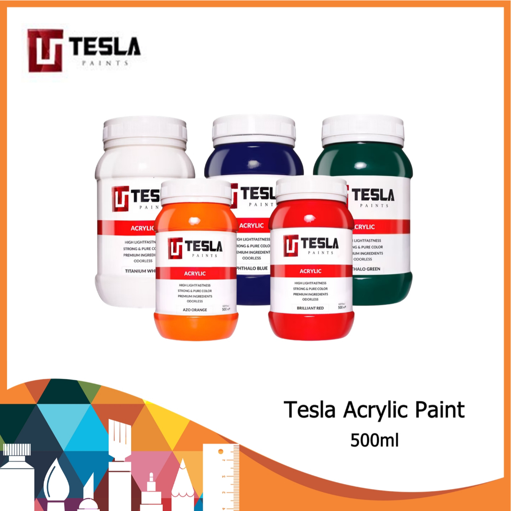 Tesla Acrylic Paint 500ml / Acrylic Paint