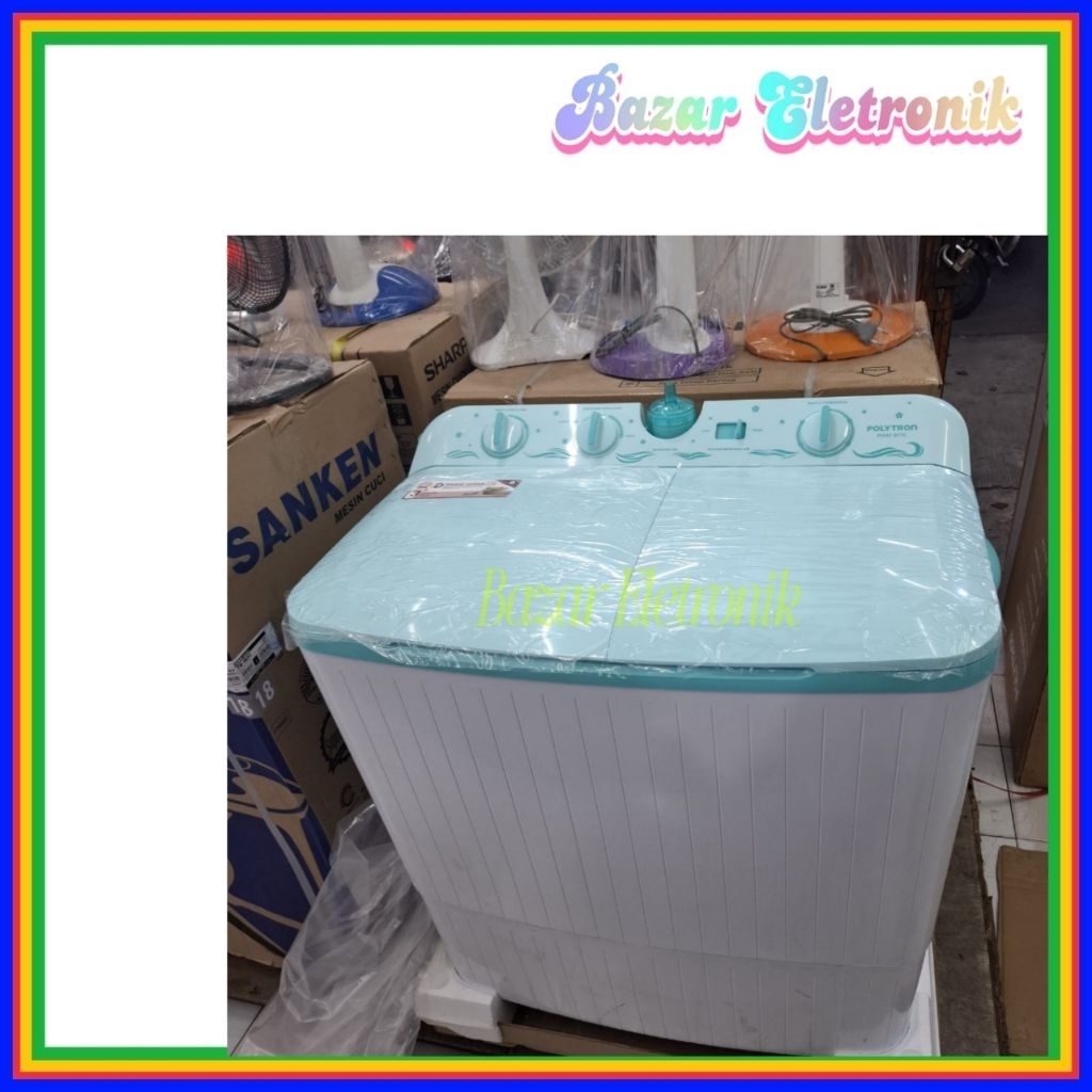 MESIN CUCI POLYTRON PWM 9076 / MESIN CUCI POLYTRON 2 TABUNG 9KG / POLYTRON PWM-9076Y