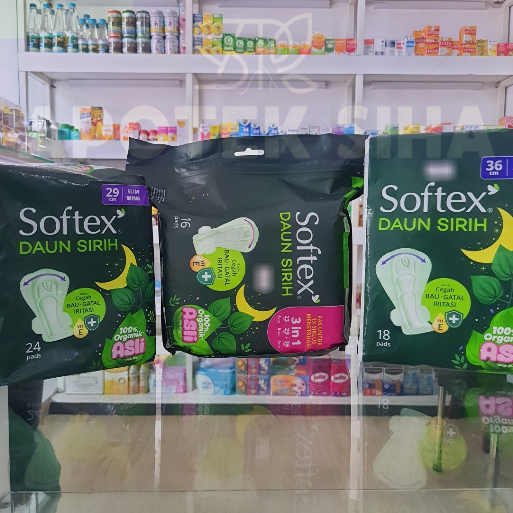 SOFTEX DAUN SIRIH | PEMBALUT 23CM 29CM 36CM | PANTYLINER