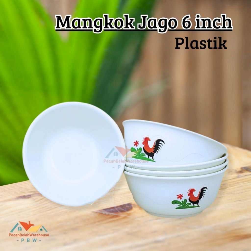 Mangkok Jago Plastik 6"/ Mangkok Es Plastik / Mangkok Mie Jago Golden Hen