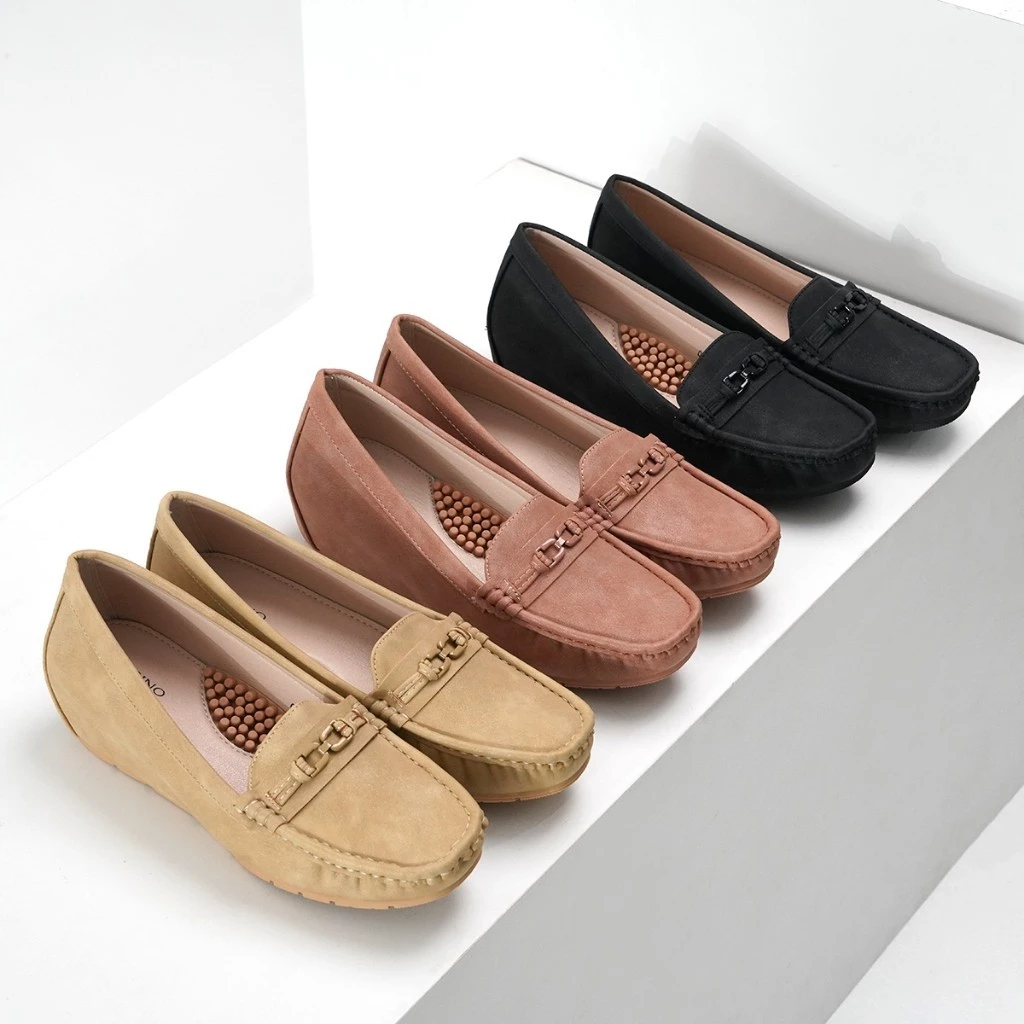 GABINO SP Sepatu Wedges Wanita -O1EA3005-Black,Mocca&Pink