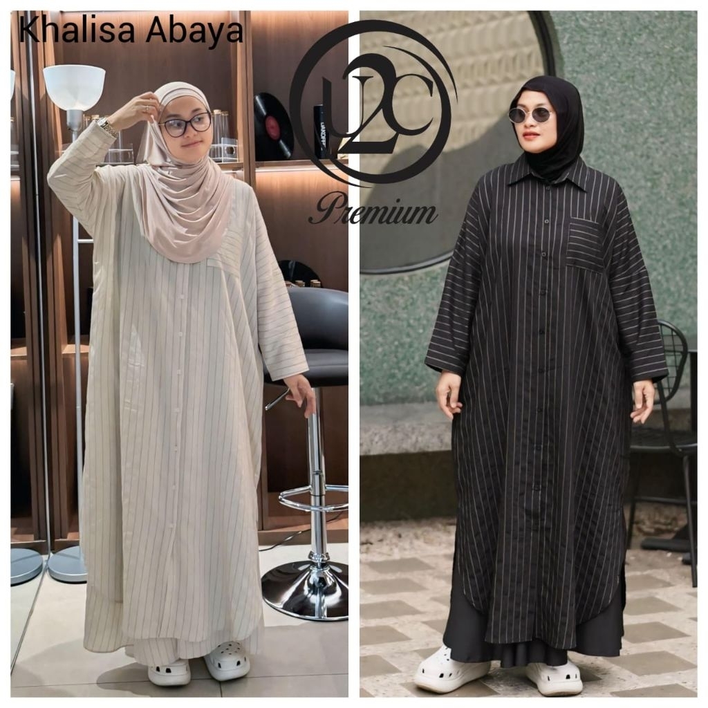 Abaya Khalisa Premium by Butik U2C//Abaya by U2C Original siap kirim