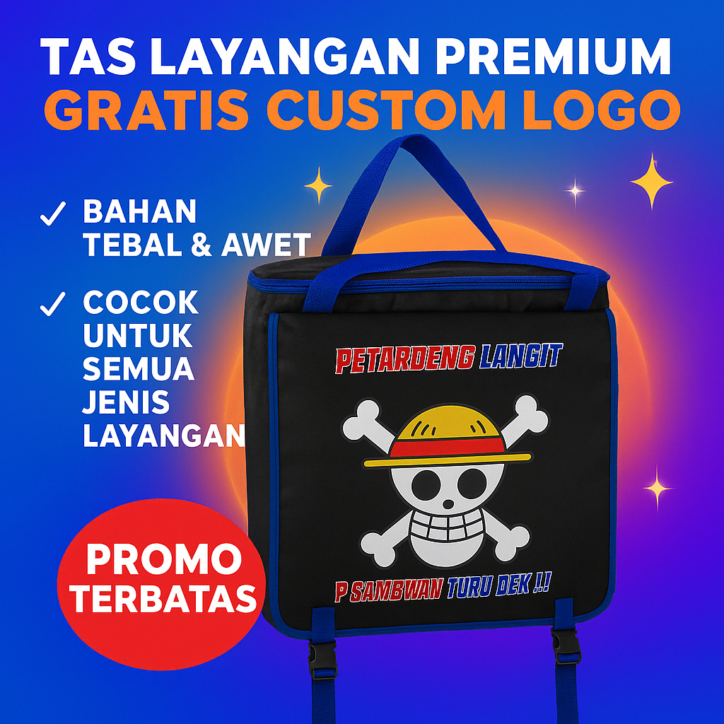 GRATIS CUSTOM LOGO TAS LAYANGAN SUKHOI MUAT 200 LAYANGAN BAHAN PREMIUM TAHAN AIR