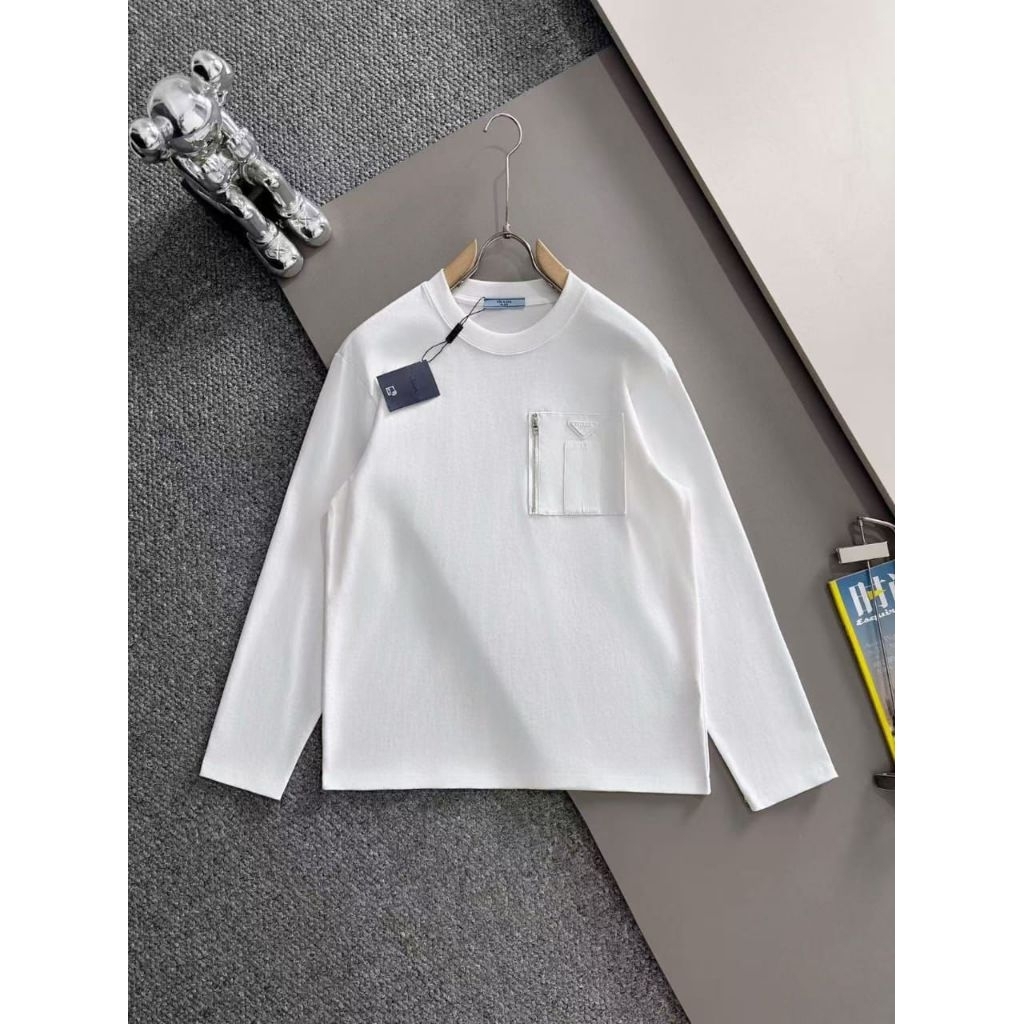 SWEATER POLOS HITAM PUTIH PRIA WANITA