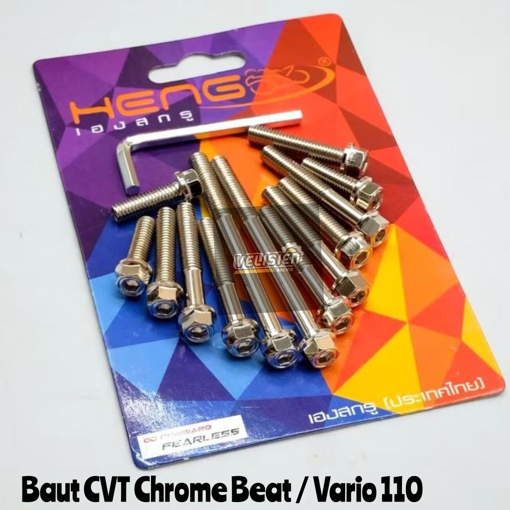 Baut CVT 2 Kunci Chrome Baut Probolt Stainless 2 Kunci Bak CVT Beat Scoopy Vario 110 Vario 125/150