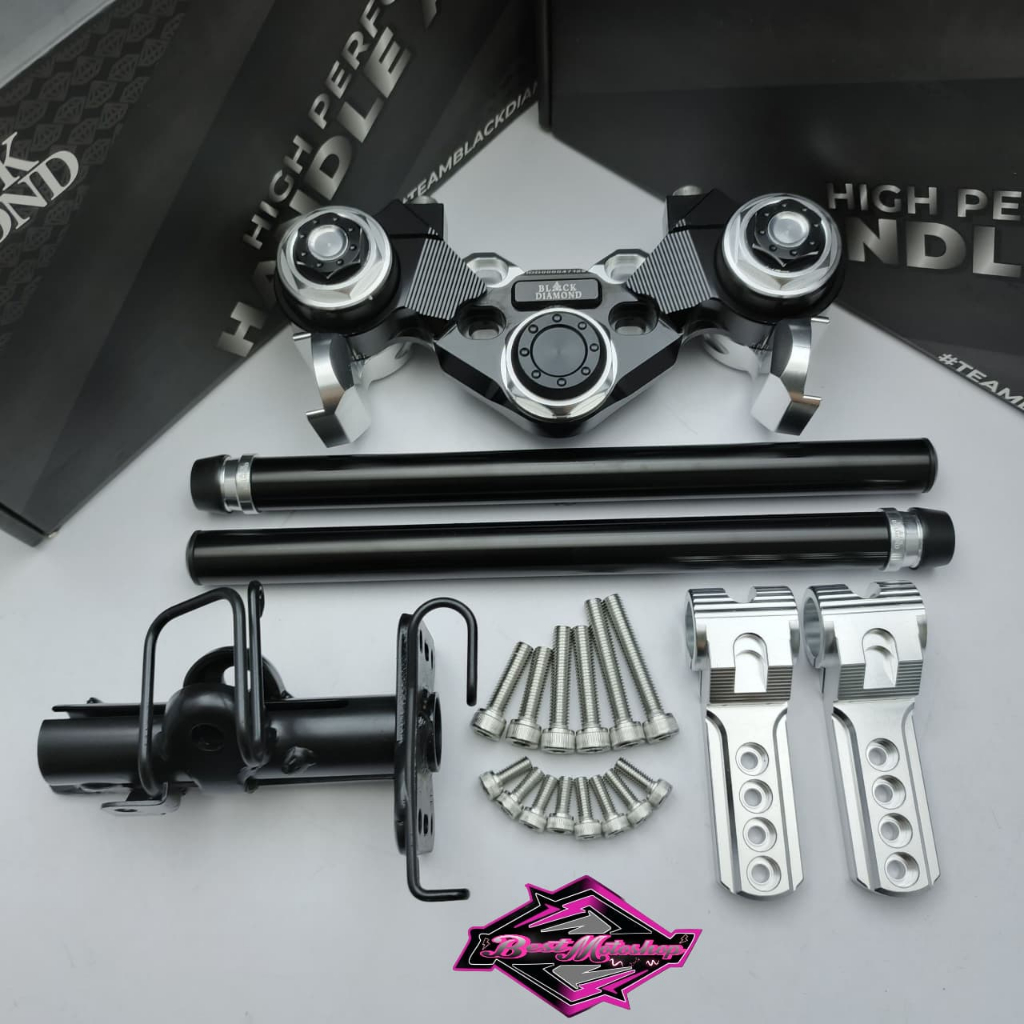 Stang Jepit Adjustable New Nmax-155 2020/Nmax-155 2021 Nmax Neo/Turbo DanKupu2 Leheran BLACK DIAMOND