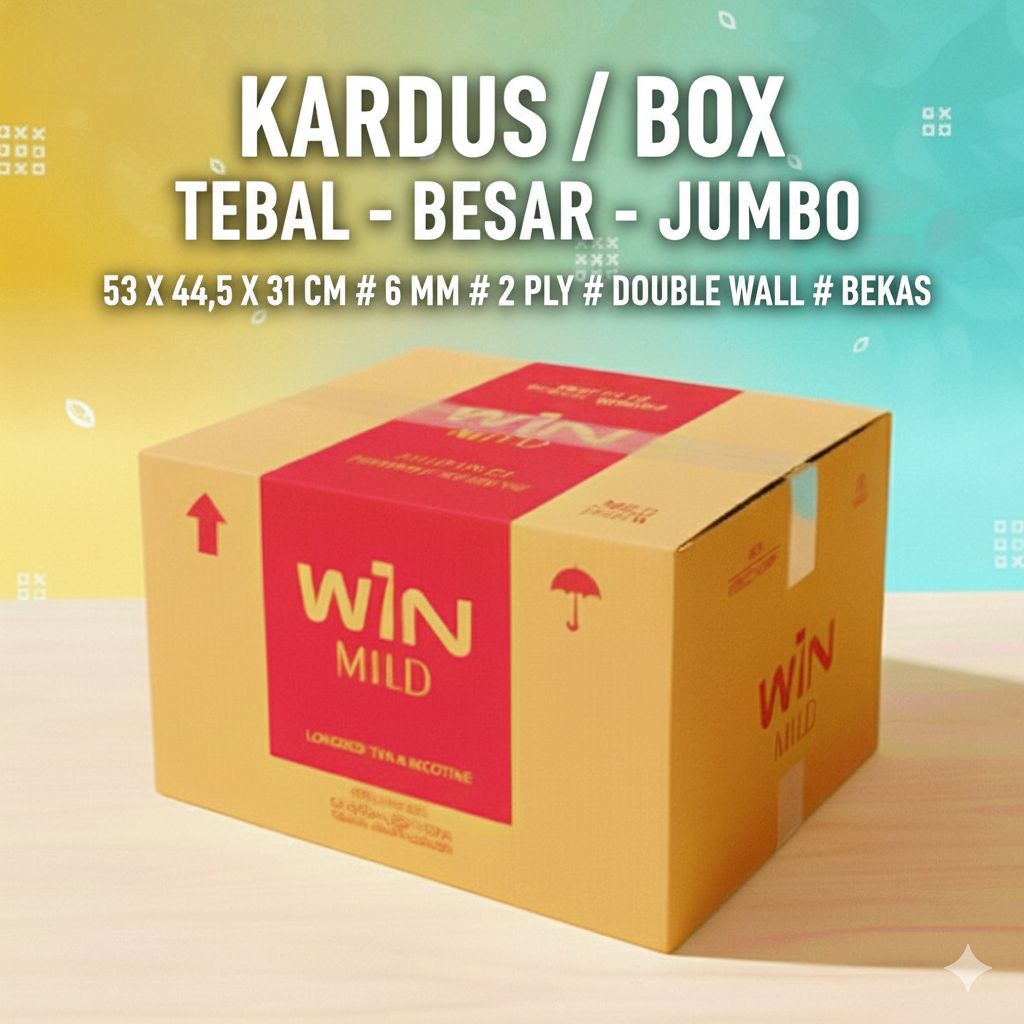 KARDUS PACKING JUMBO SUPER BESAR UNTUK PINDAHAN DOUBLE WALL TEBAL 2 LAYER PLY BEKAS