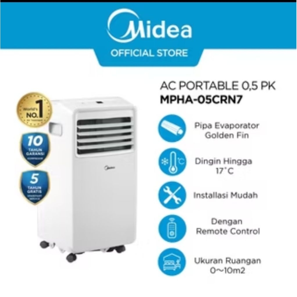 Midea AC Portable 1/2 PK