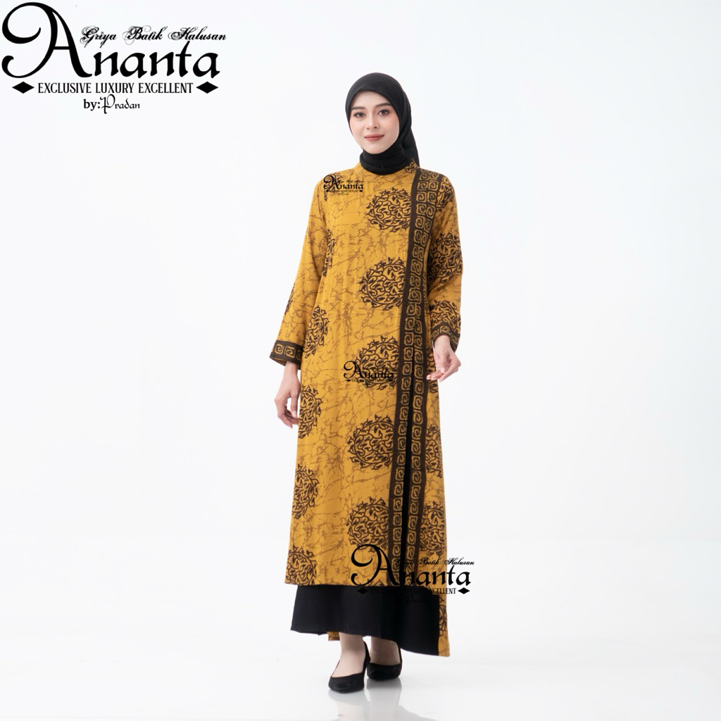 Batik Ananta Gamis Wanita EXCLUSIVE LUXURY EXCELLENT | Gamis Batik HalusanExclusive Luxury Excellent