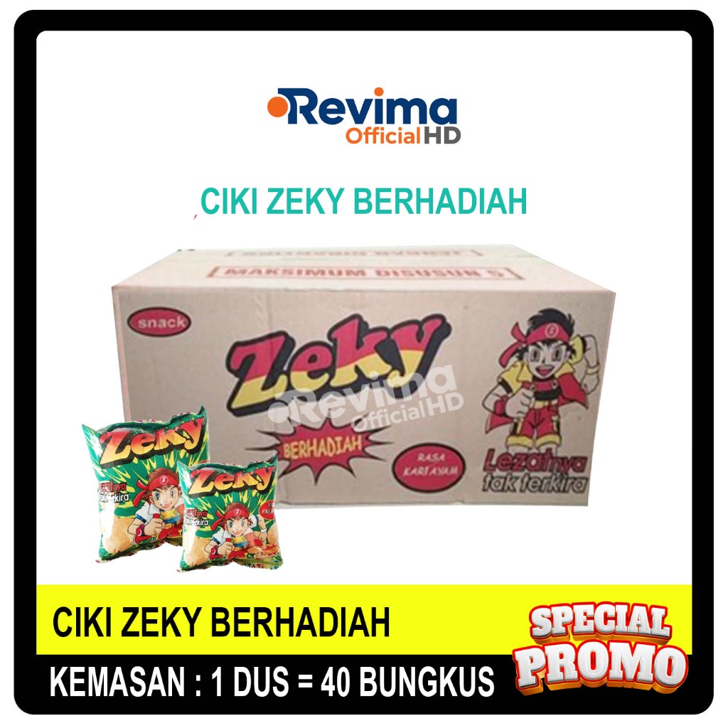 Chiki Zeky Berhadiah 1 Dus Isi 40 Bungkus Snack Gurih