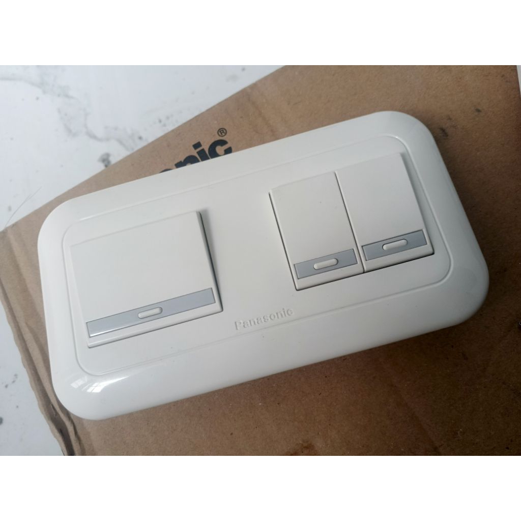 panasonic saklar lampu 2 gang 3 saklar asli original panasonic