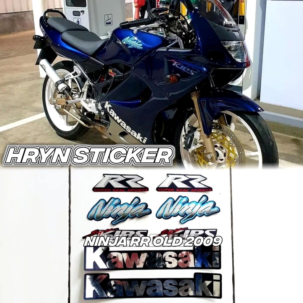 striping ninja rr old 2009 - sticker striping ninja rr old 2009 biru anti gores laminasi - ninja rr