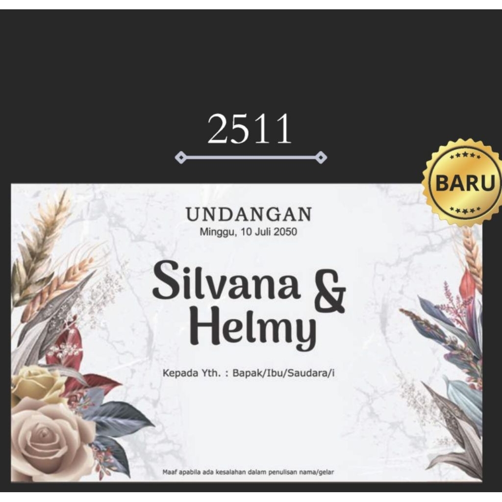 undangan pernikahan Erba 2511