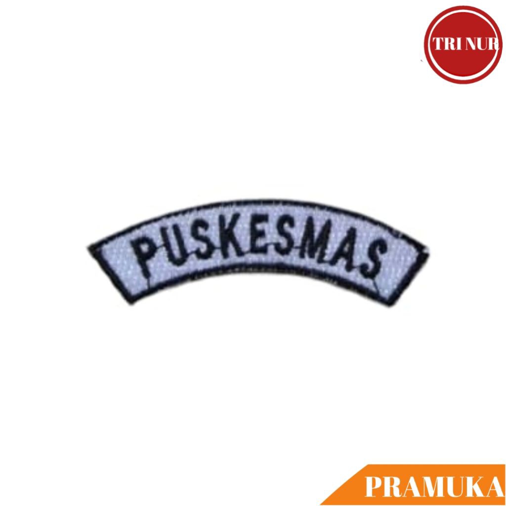 Bed Lokasi Puskesmas Bordir / Badge Tulisan Puskesmas Bordir / Bed Puskesmas Bordir