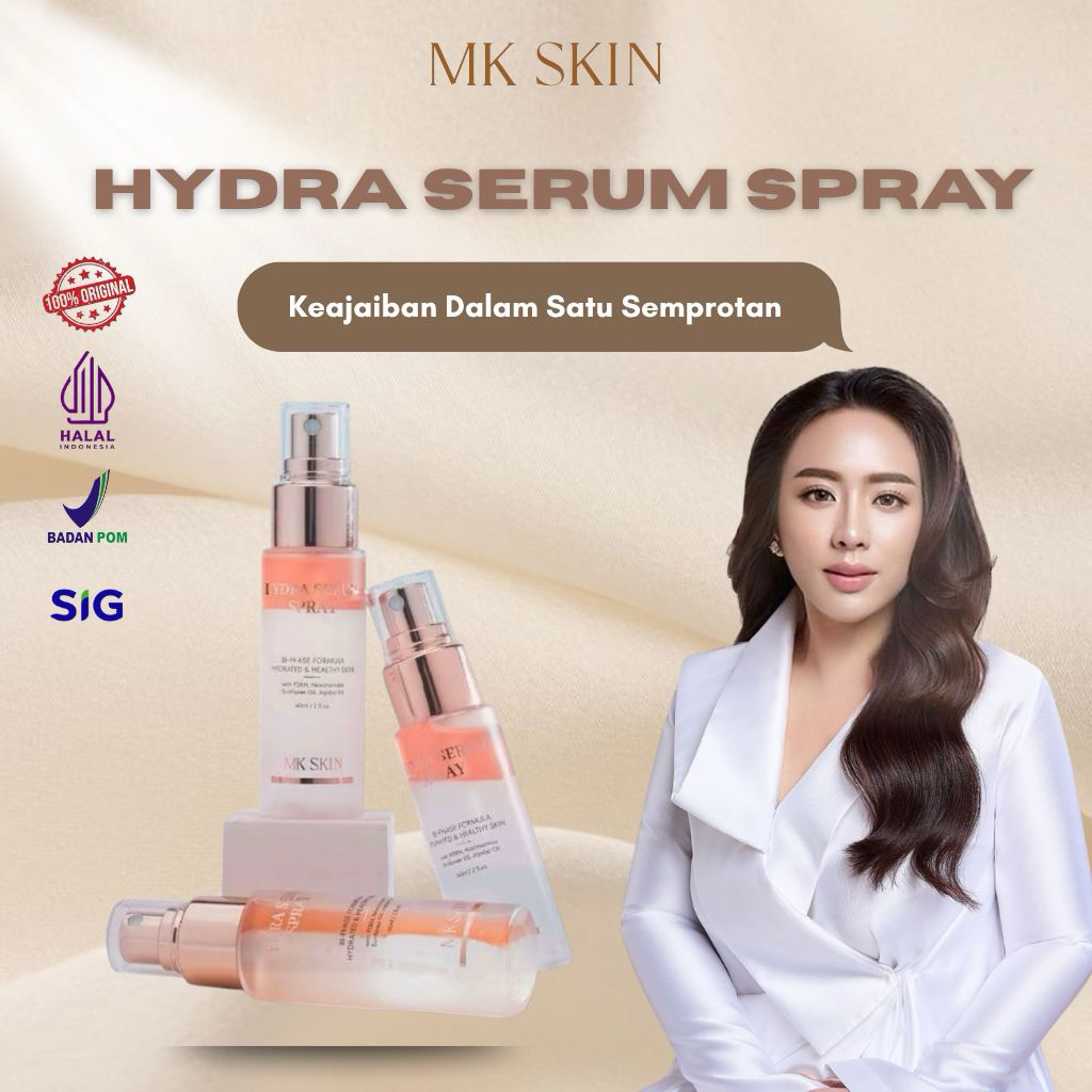 Hydra serum spray “pdrn MK skin” ( pdrn dna salmon , glowing seketika , glowing instan , skincare Ko