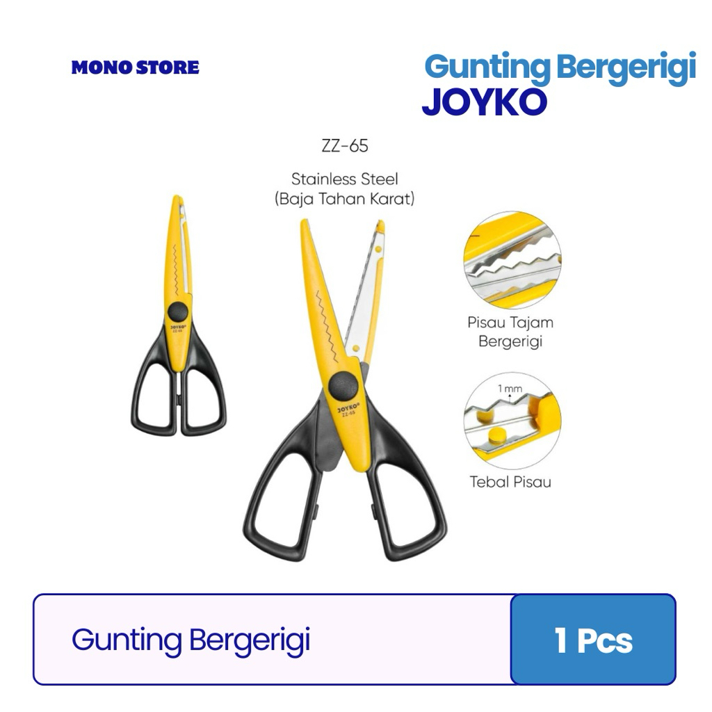 [1 Pcs] Gunting Bergerigi Joyko / Gunting Bergerigi Joyko Serbaguna