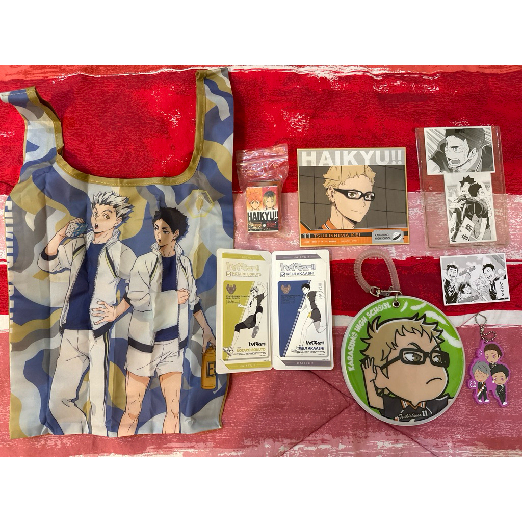 Mixed Official Merch from Haikyuu (Haikyu) - Tsukishima, Daichi, Bokuto, Akaashi