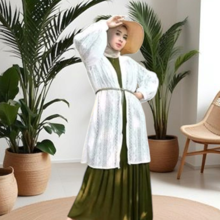 CARDIGAN BROKAT LONG OUTER BUSANA PANTAI/LONG OUTER CARDIGAN WANITA