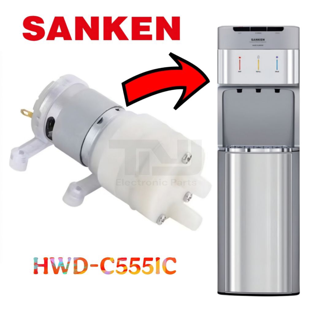 Pompa Dispenser Galon Bawah SANKEN HWD-C555IC DC 12 Volt Original