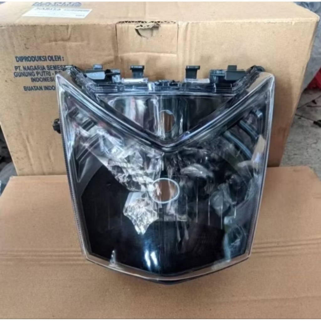 Reflektor Lampu Depan Beat Fi Custom Hitam Fullset