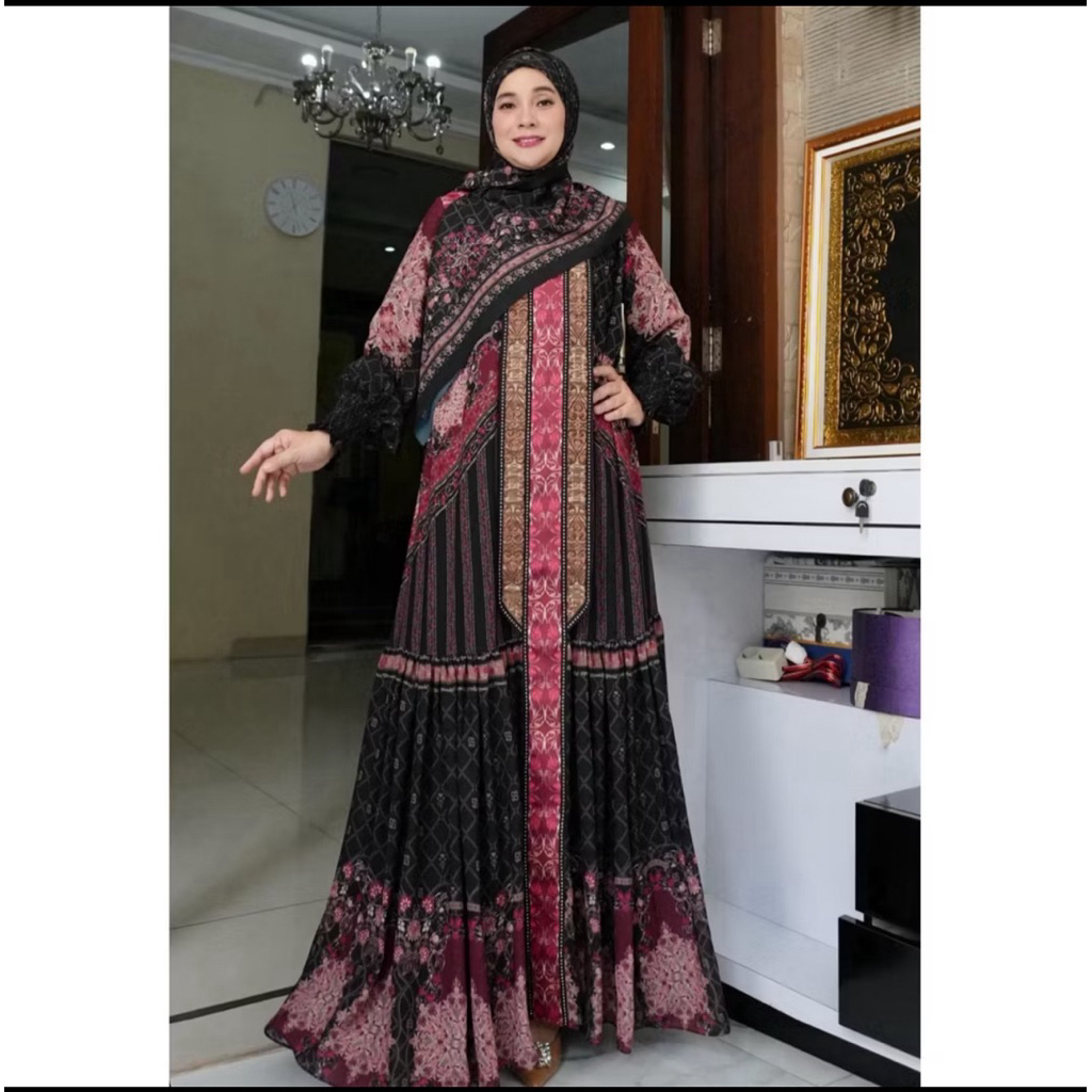 Gamis syari brand eles lina sukijo syari set syari lina sukijo set eles sracft