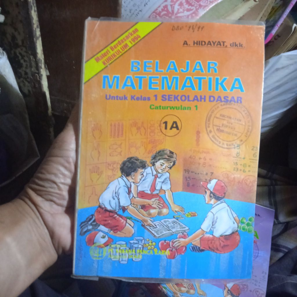 buku belajar matematika 1A, untuk kelas 1 SD, caturwulan 1, buku original jadul