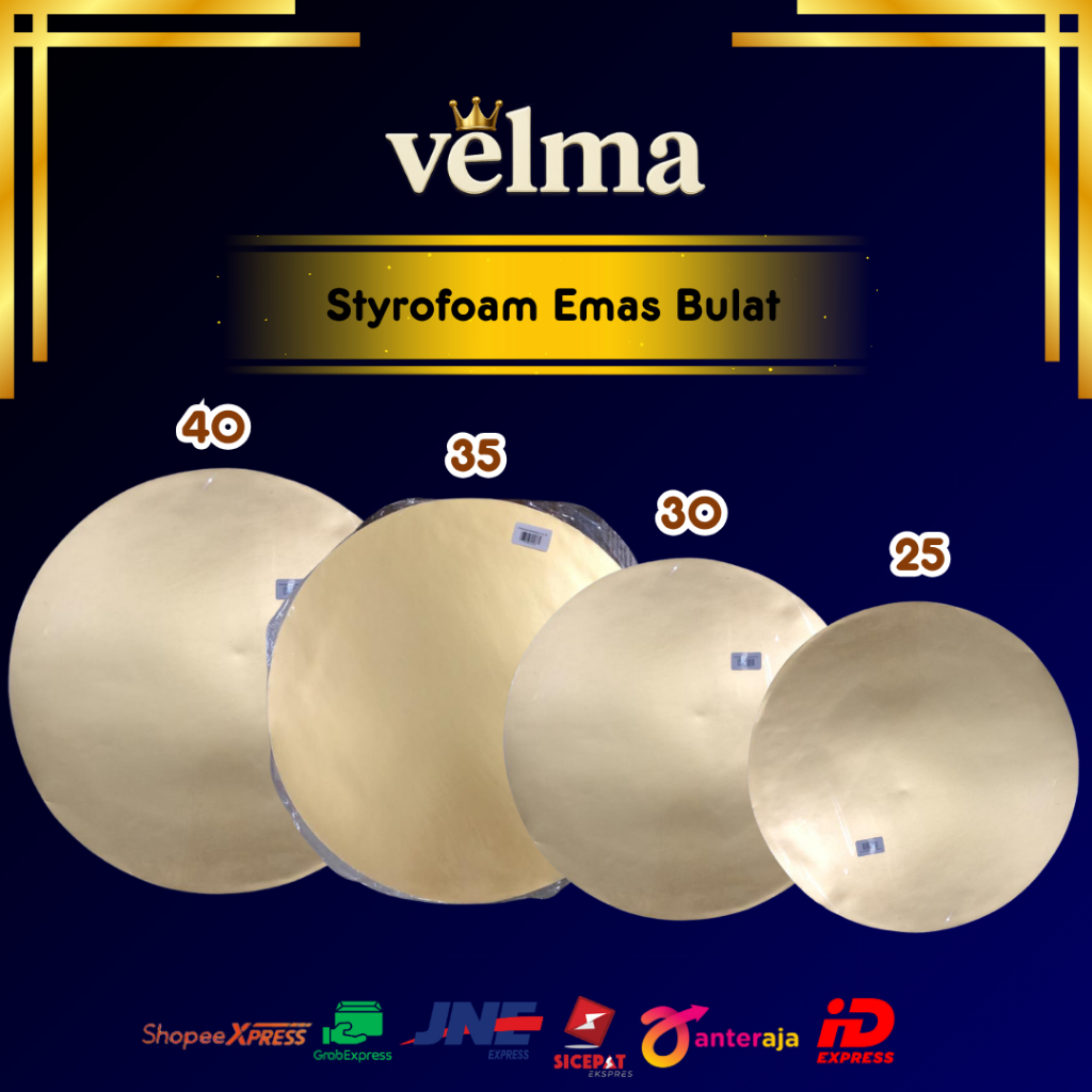 Styrofoam Emas Bulat